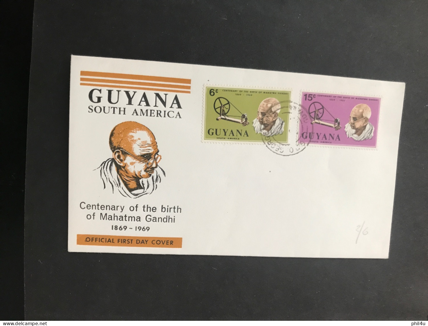 Mahatma Gandhi 3 Diff. GB US And Guyana South America Covers See Photos Always Welcome Your Offers - Mahatma Gandhi