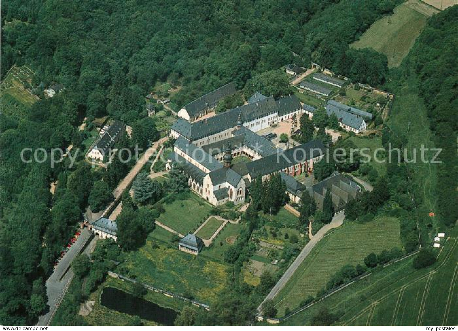 73204227 Eberbach Rheingau Fliegeraufnahme Kloster Eberbach Eberbach Rheingau - Eltville