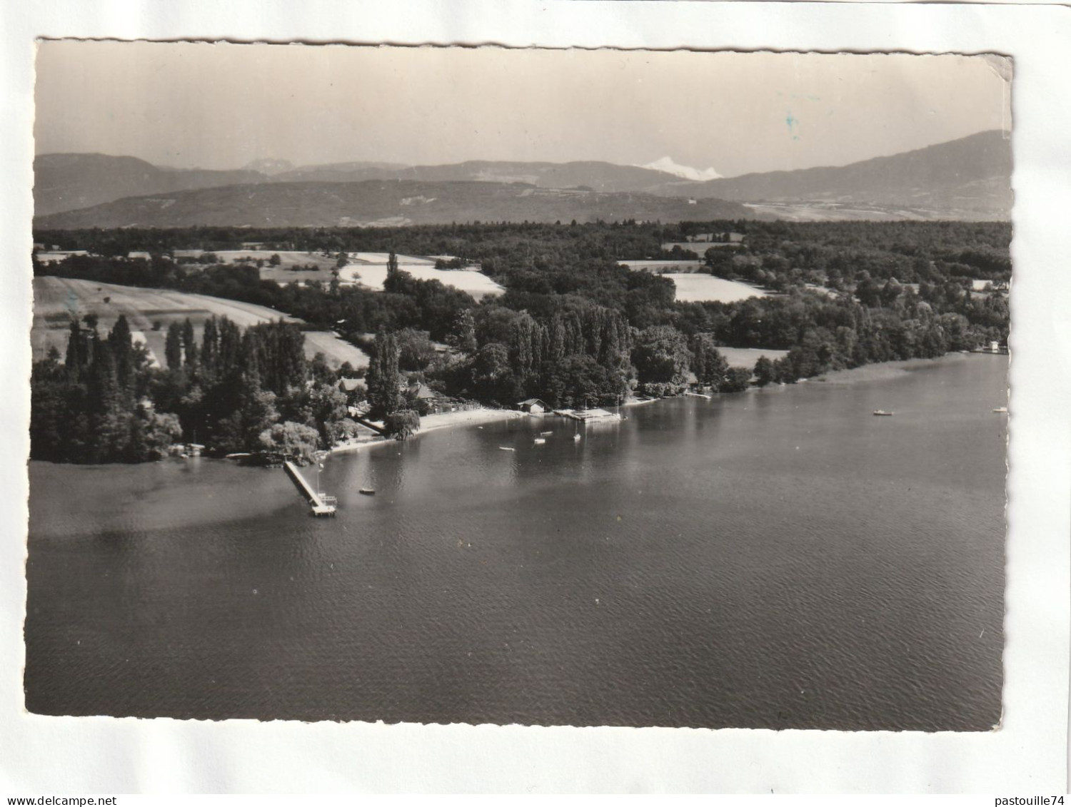 CPM. 15 X 10,5  -  MESSERY  - Vue  Aérienne;  Le  Lac  Léman,  La Pointe  Et  Le  Mont Blanc - Messery