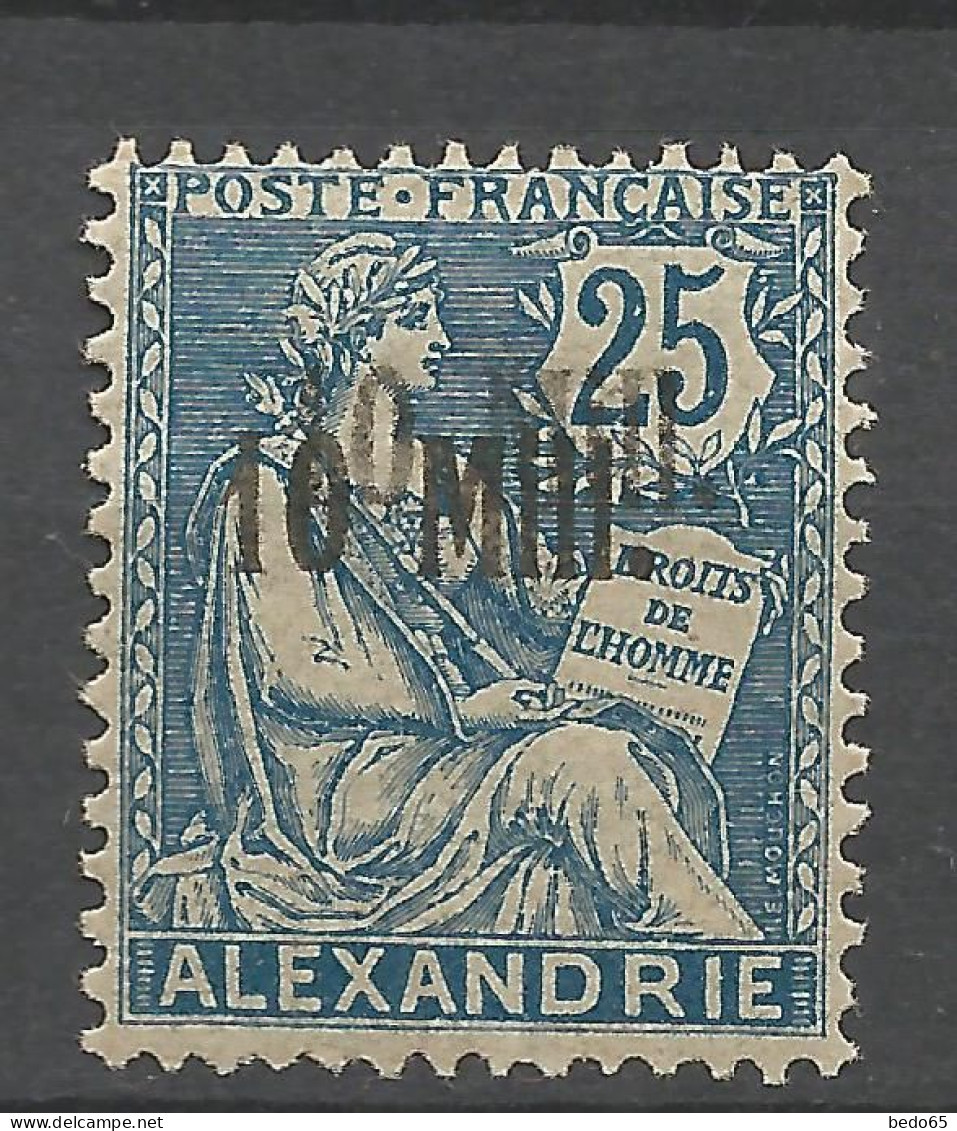 ALEXANDRIE N° 42a Double Surcharge   NEUF*  CHARNIERE / Hinge  / MH / Signé - Neufs