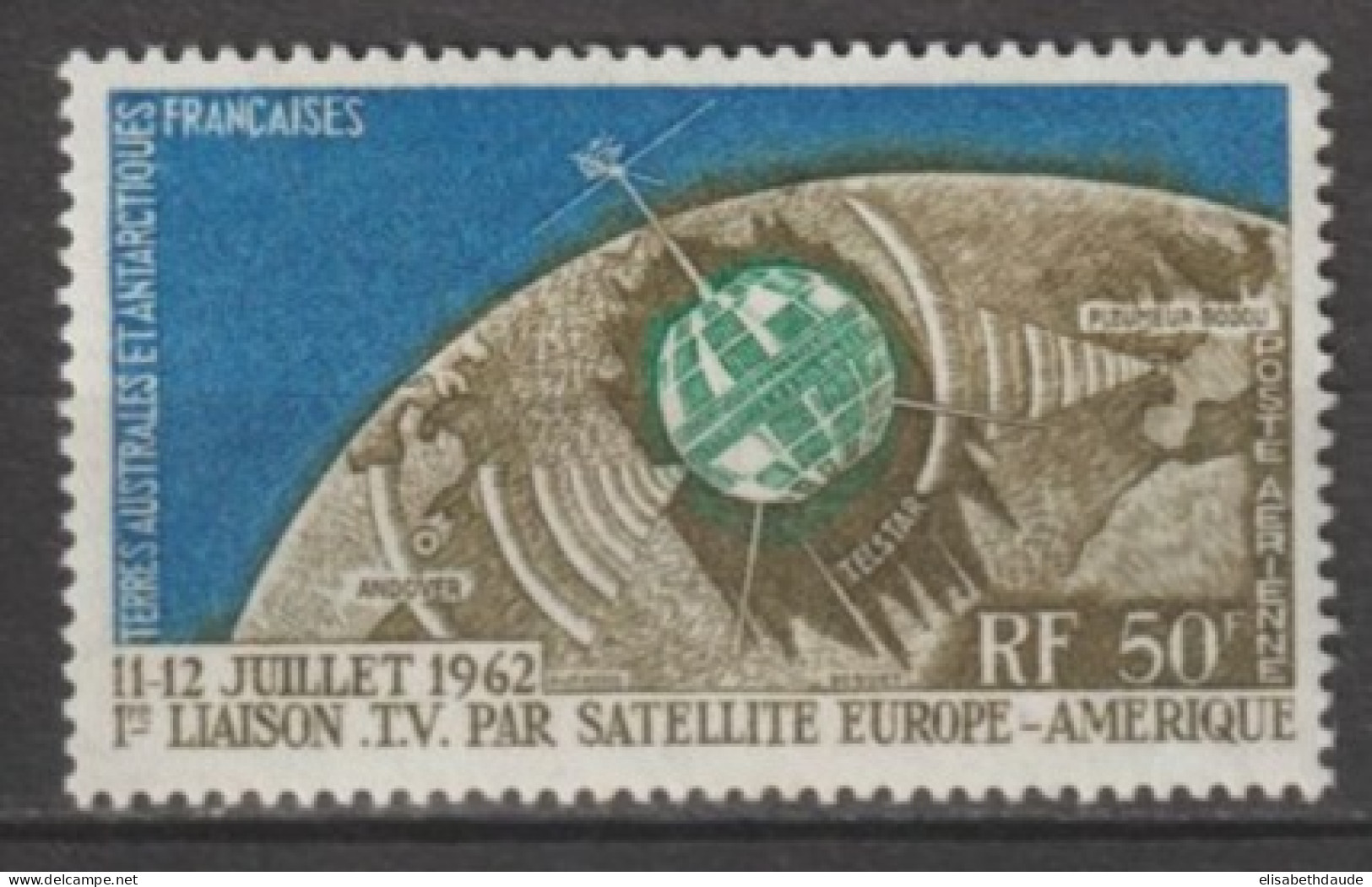 TAAF - 1963 - POSTE AERIENNE YVERT N° 6 * MH - TELECOMMUNICATIONS - COTE = 40 EUR. - Neufs