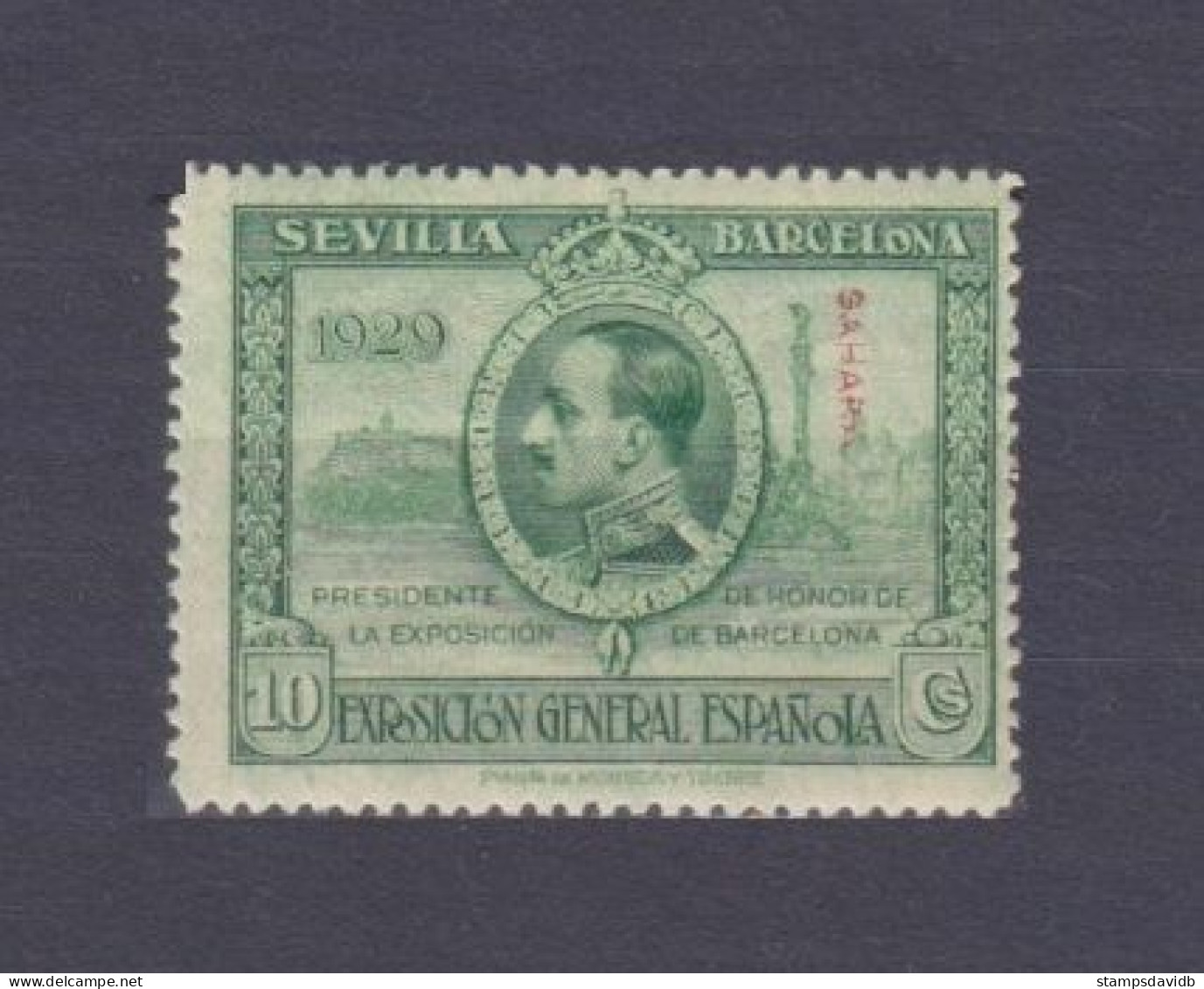 1929 Spanish Sahara 26 Overprint - # 411 - Sahara Spagnolo