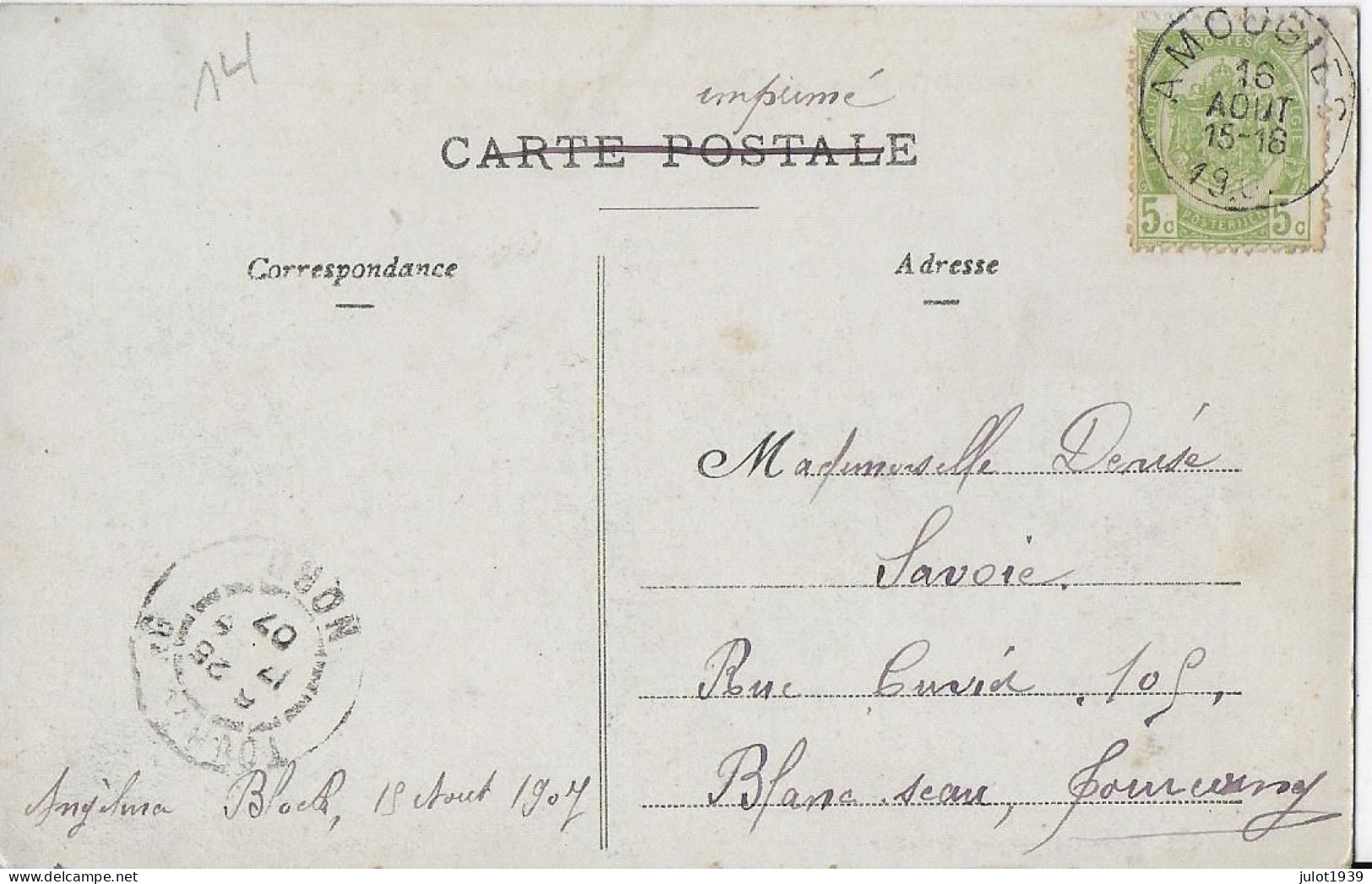 Julot1939 ... ORROIR . MONT De L' ENCLUS ..-- CHALET De La SABLIERE . 1907 Vers TOURCOING . - Mont-de-l'Enclus