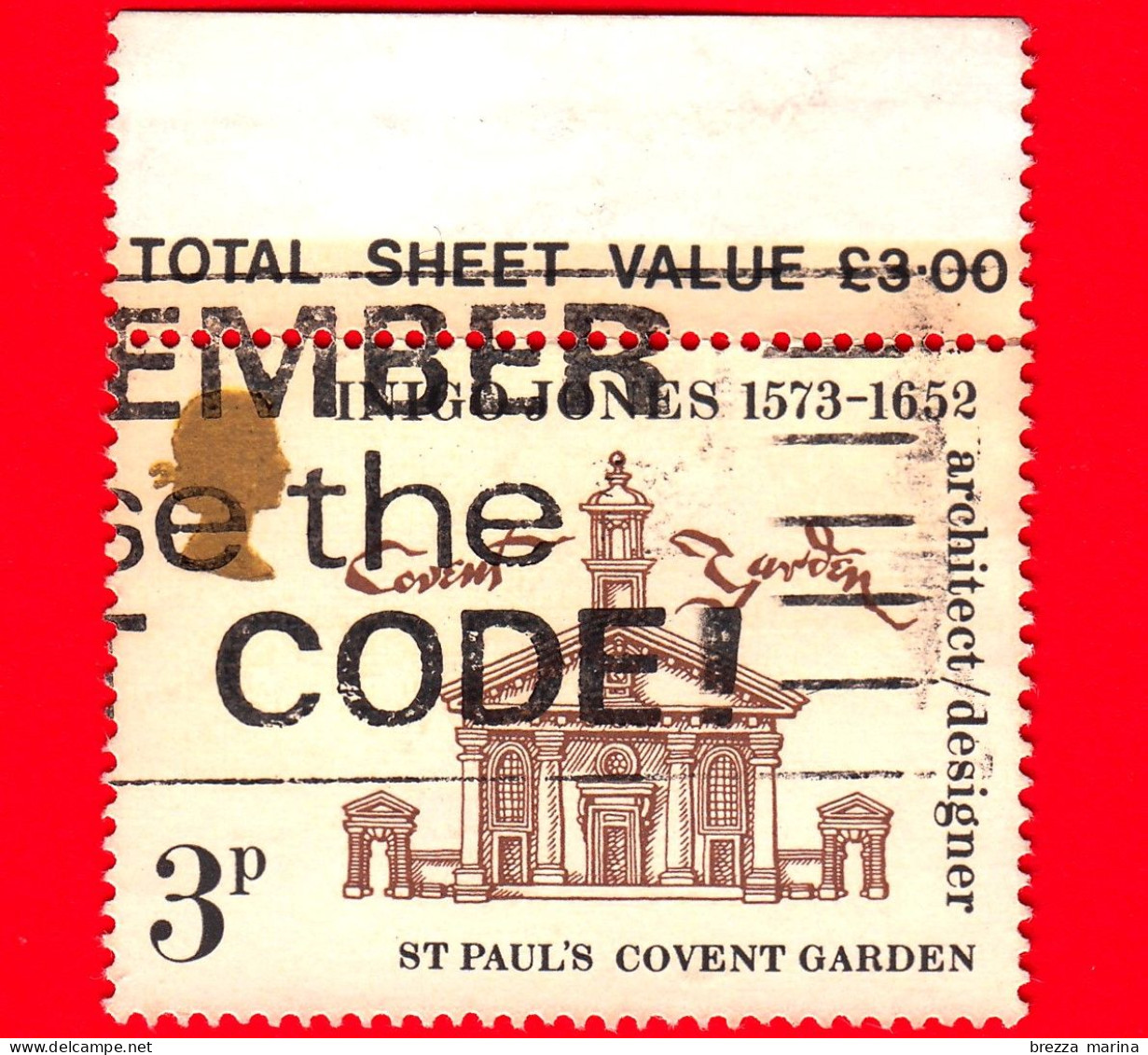 GB  UK GRAN BRETAGNA - Usato - 1973 - 400° Anniv. Nascita Di Inigo Jones (architetto E Progettista) - St. Paul's Church, - Used Stamps