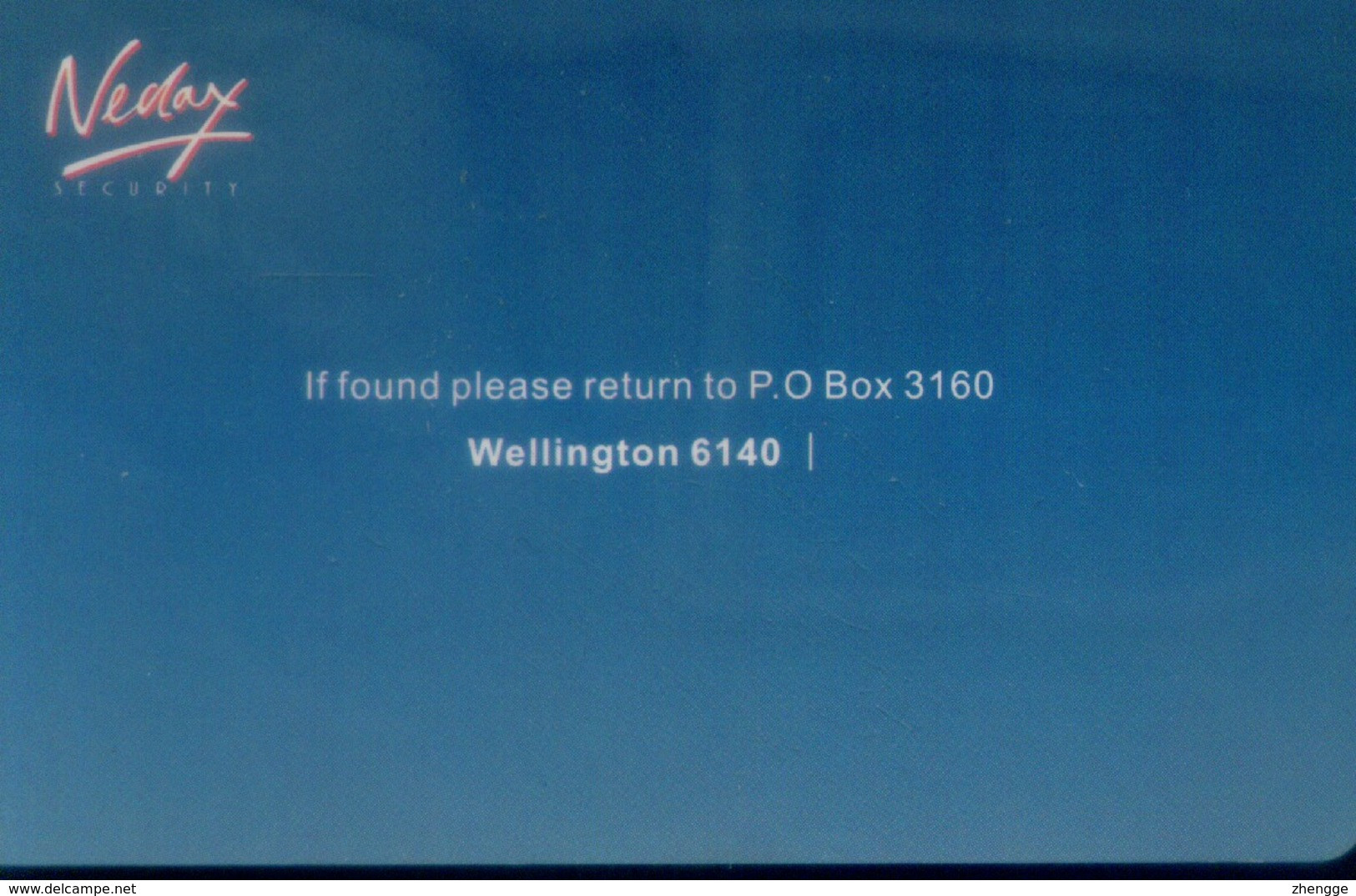 New Zealand Transport Cards, Wellington , Neday Security (1pcs) - Non Classificati