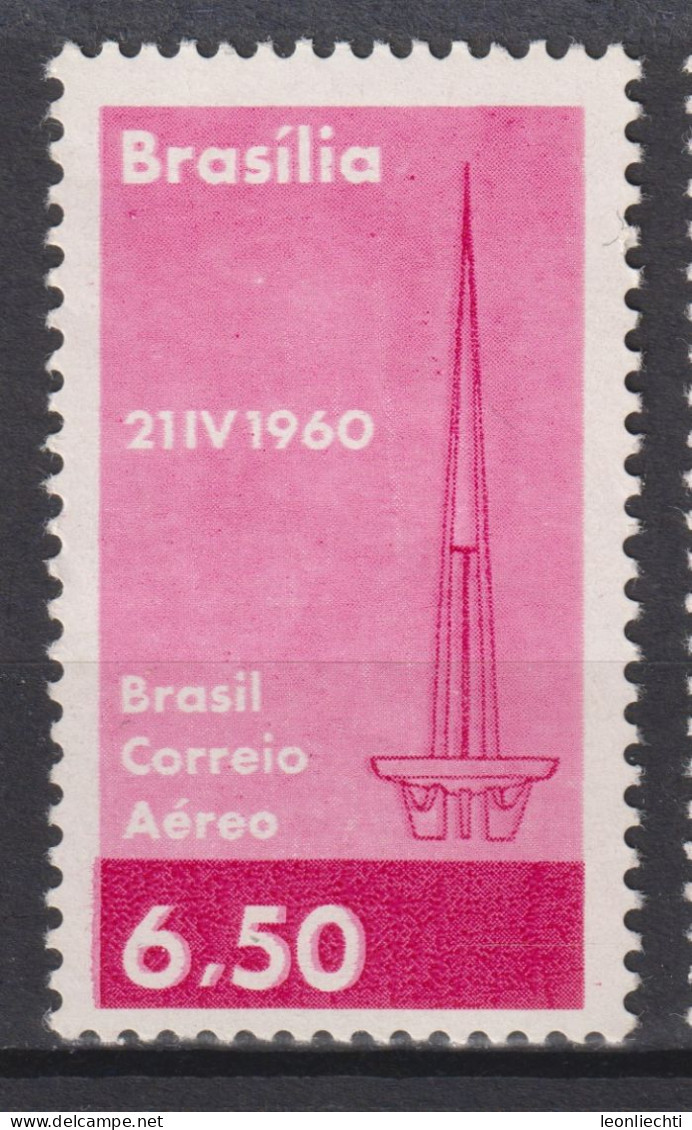 1960 Brasilien AEREO ** Mi:BR 981, Sn:BR C97, Yt:BR PA85, Brasilia TV Tower, TV Turm - Nuevos