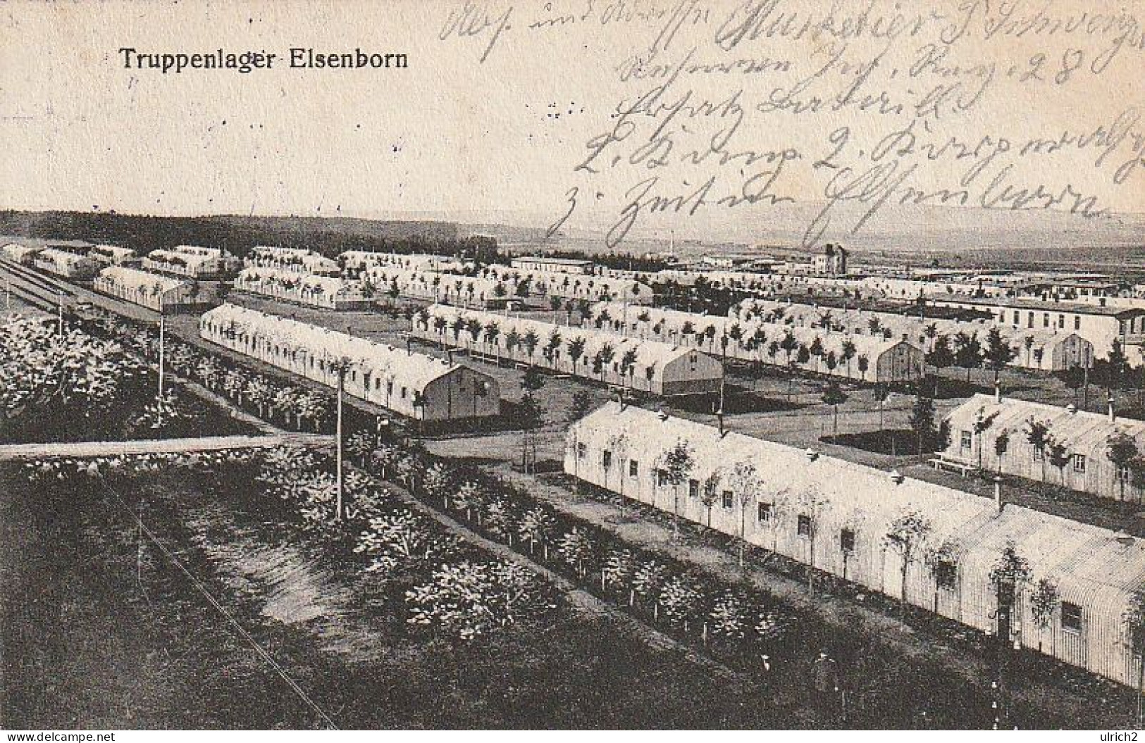 AK Truppenlager Elsenborn - Feldpost 2. Komp. Ers. Batl. Res. Inf. Regt. 28 - 1915 (68016) - Elsenborn (Kamp)