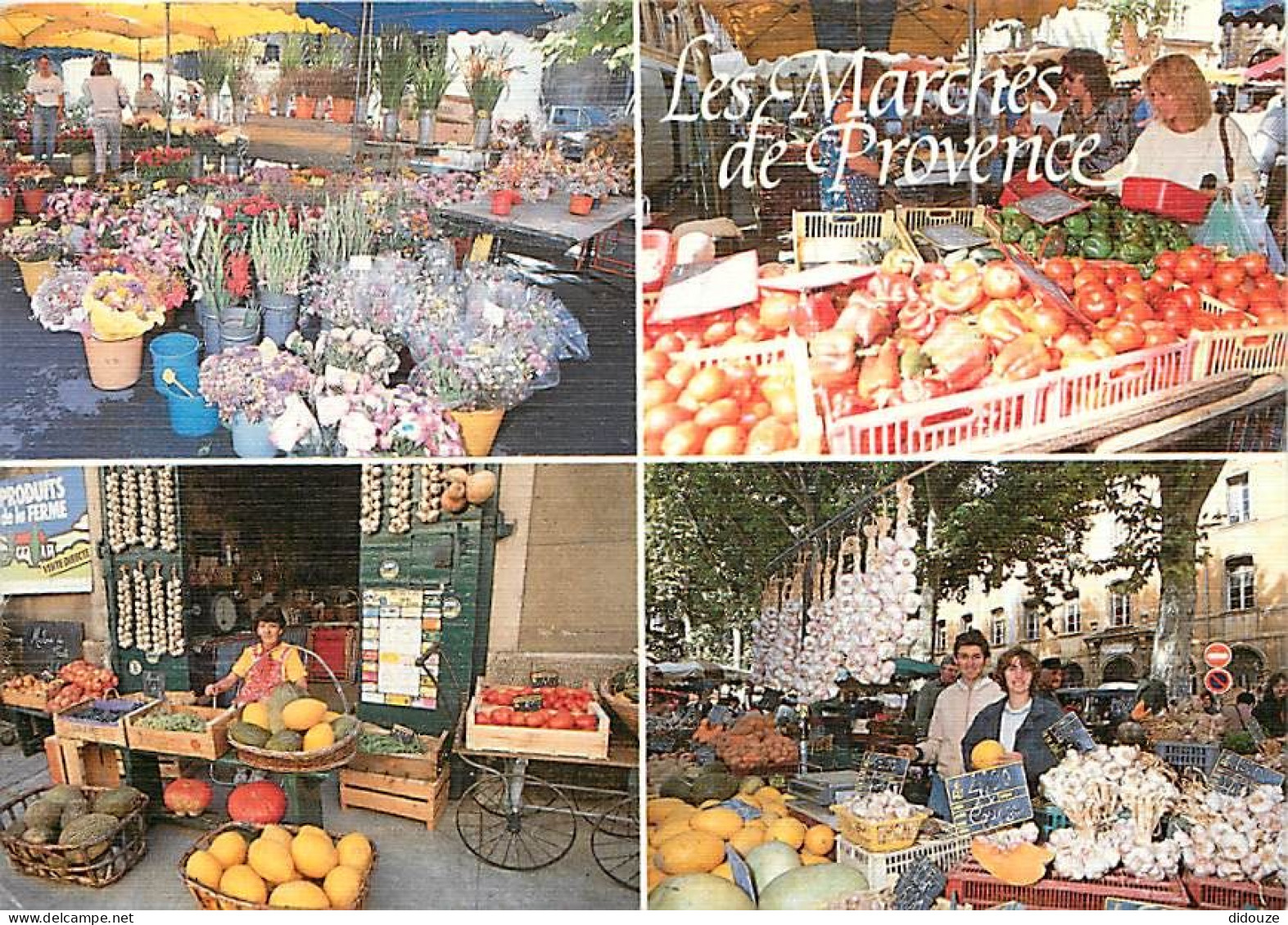 Marchés - Les Marchés Pittoresques De Provence - Multivues - Fruits Et Légumes - CPM - Flamme Postale De La Londe Les Ma - Mercati