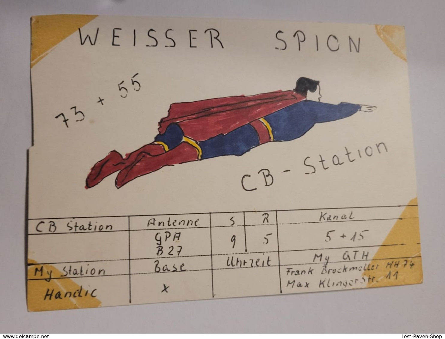 QSL Karte - CB - Station - Weisser Spion - Radio