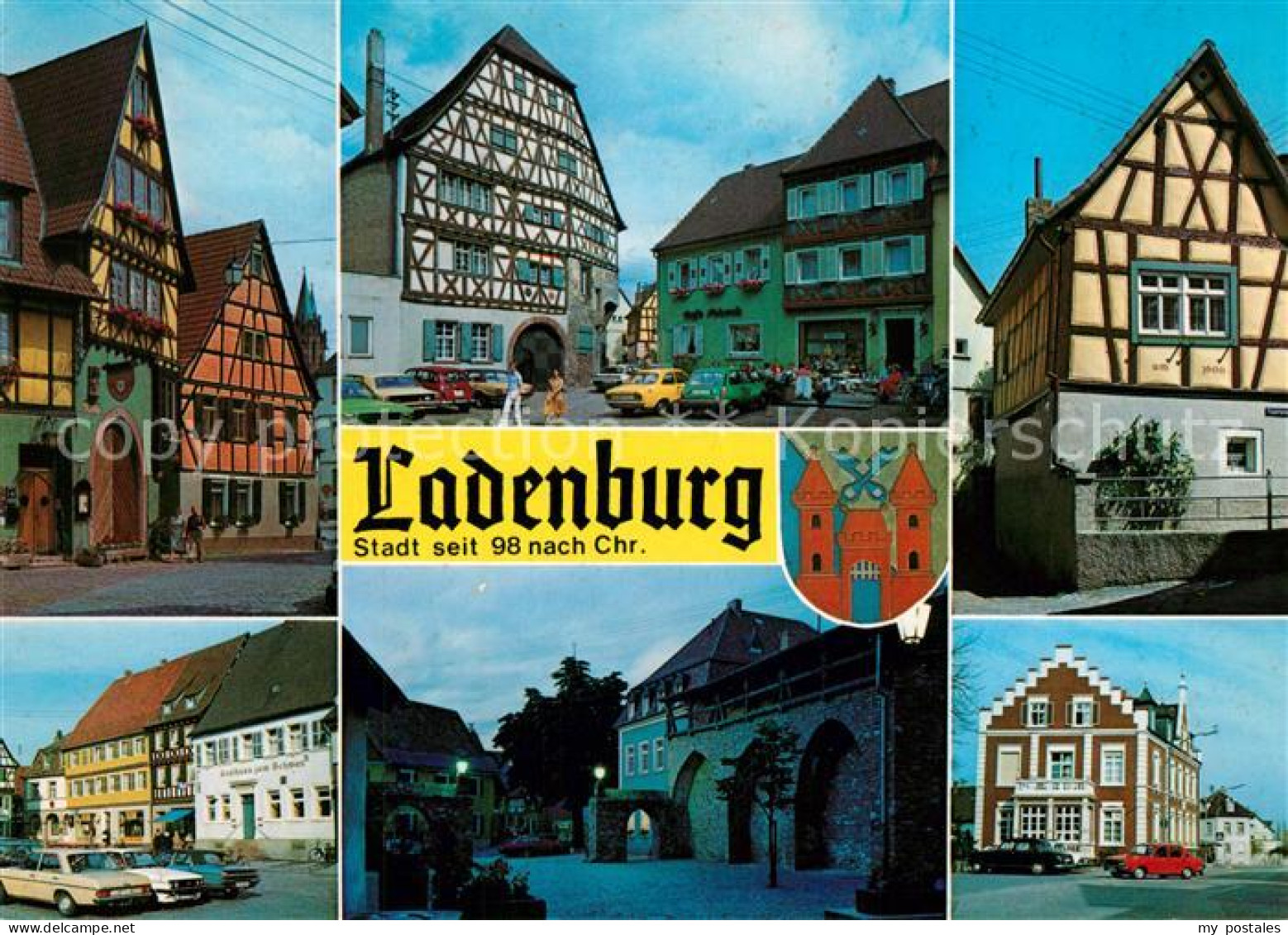 73203416 Ladenburg Altstadt Fachwerkhaeuser Gasthaus Wappen Ladenburg - Ladenburg