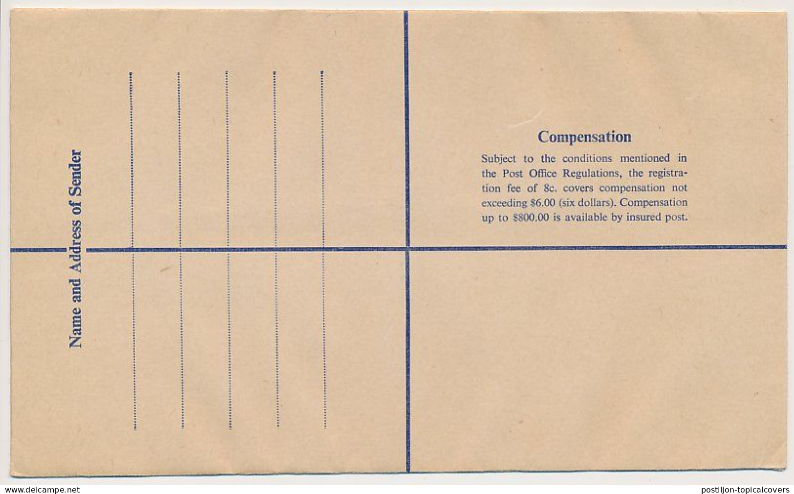 Registered Letter Fiji - Postal Stationery - Fiji (...-1970)