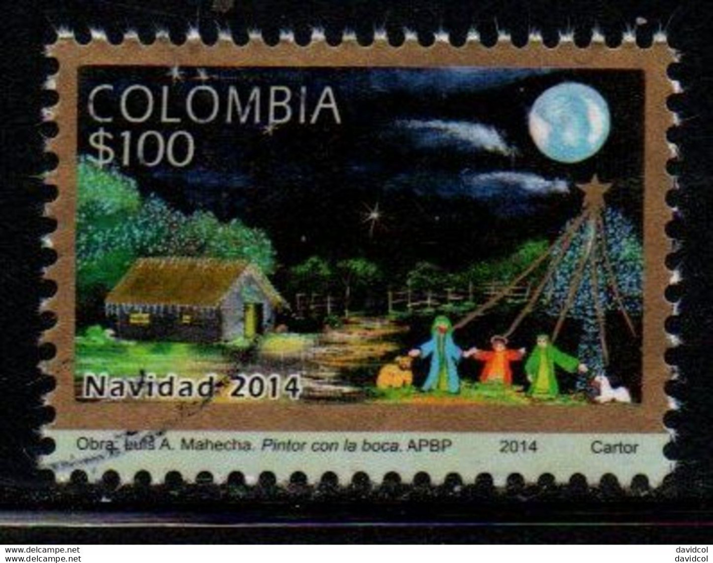 0100C - KOLUMBIEN - USED - 2014 - CHRISTMAS - Colombie