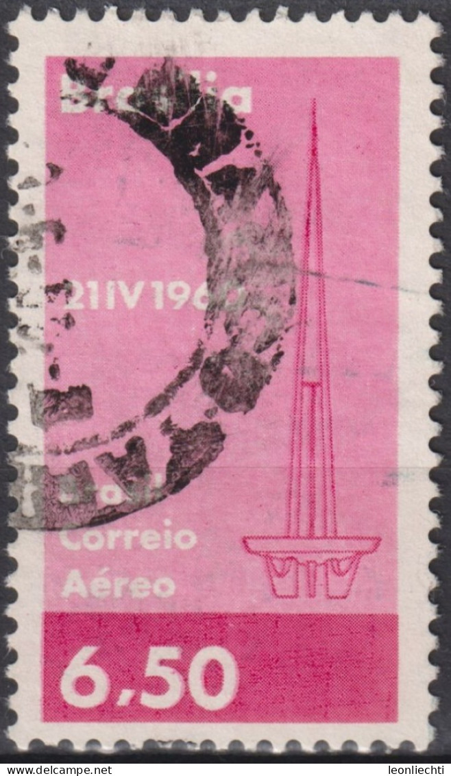 1960 Brasilien AEREO ° Mi:BR 981, Sn:BR C97, Yt:BR PA85, Brasilia TV Tower, TV Turm - Airmail