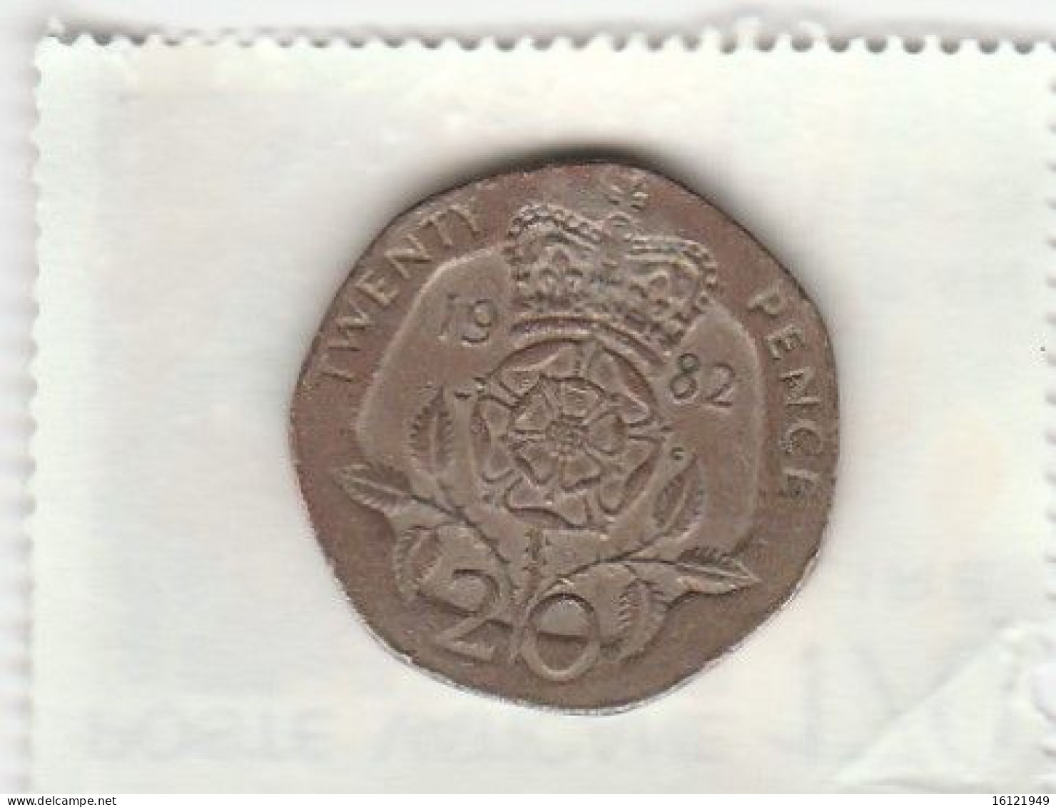 20 PENCE 1982 -(DIFETTO DI CONIO - MANCANZA DI METALLO ?) - 20 Pence