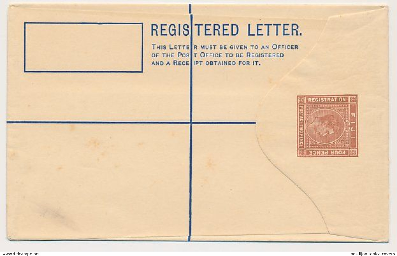 Registered Letter Fiji - Postal Stationery - Fidschi-Inseln (...-1970)