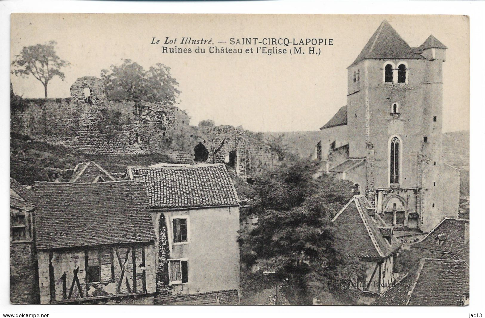 L180A1816 - Saint-Cirq-Lapopie - Circq - Ruines Du Château Et L'Eglise - Saint-Cirq-Lapopie