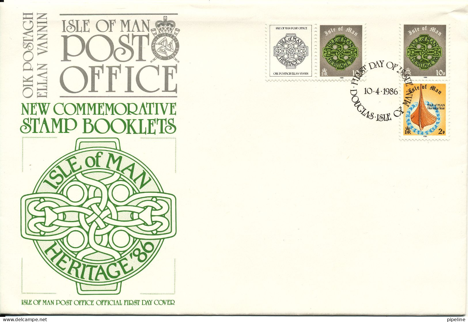 Isle Of Man FDC 10-4-1986 New Commemorative Stamps From Booklet With Cachet - Covers & Documents