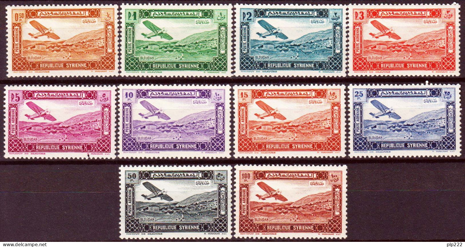 Siria 1934 Y.T.A60/69 */MVLH VF/F - Airmail