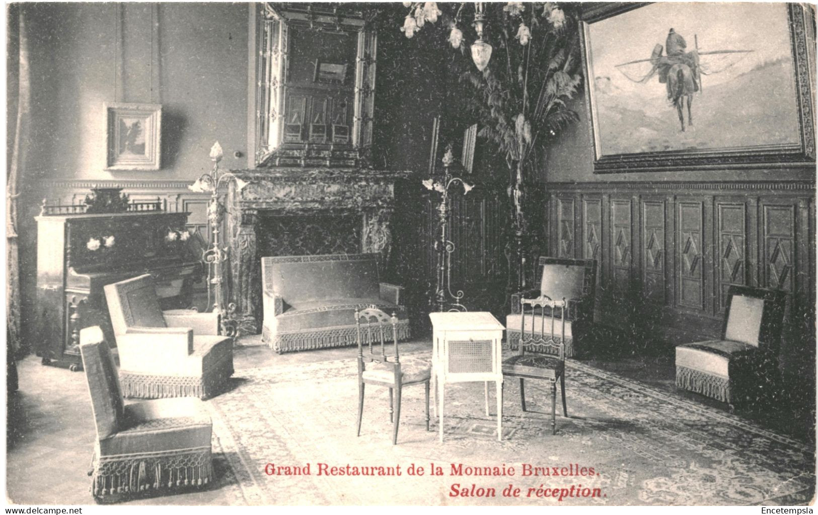 CPA Carte Postale Belgique Bruxelles Grand Restaurant De La Monnaie Salon De Réception 1908 VM78294-1 - Cafés, Hotels, Restaurants