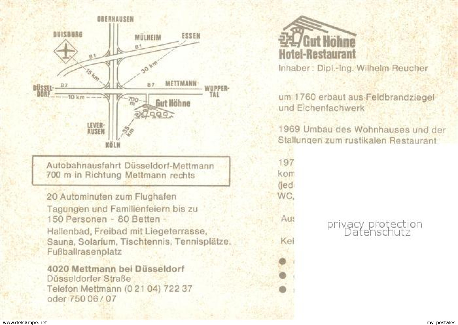 73202192 Mettmann Gut Hoehne Hotel Restaurant Mettmann - Mettmann