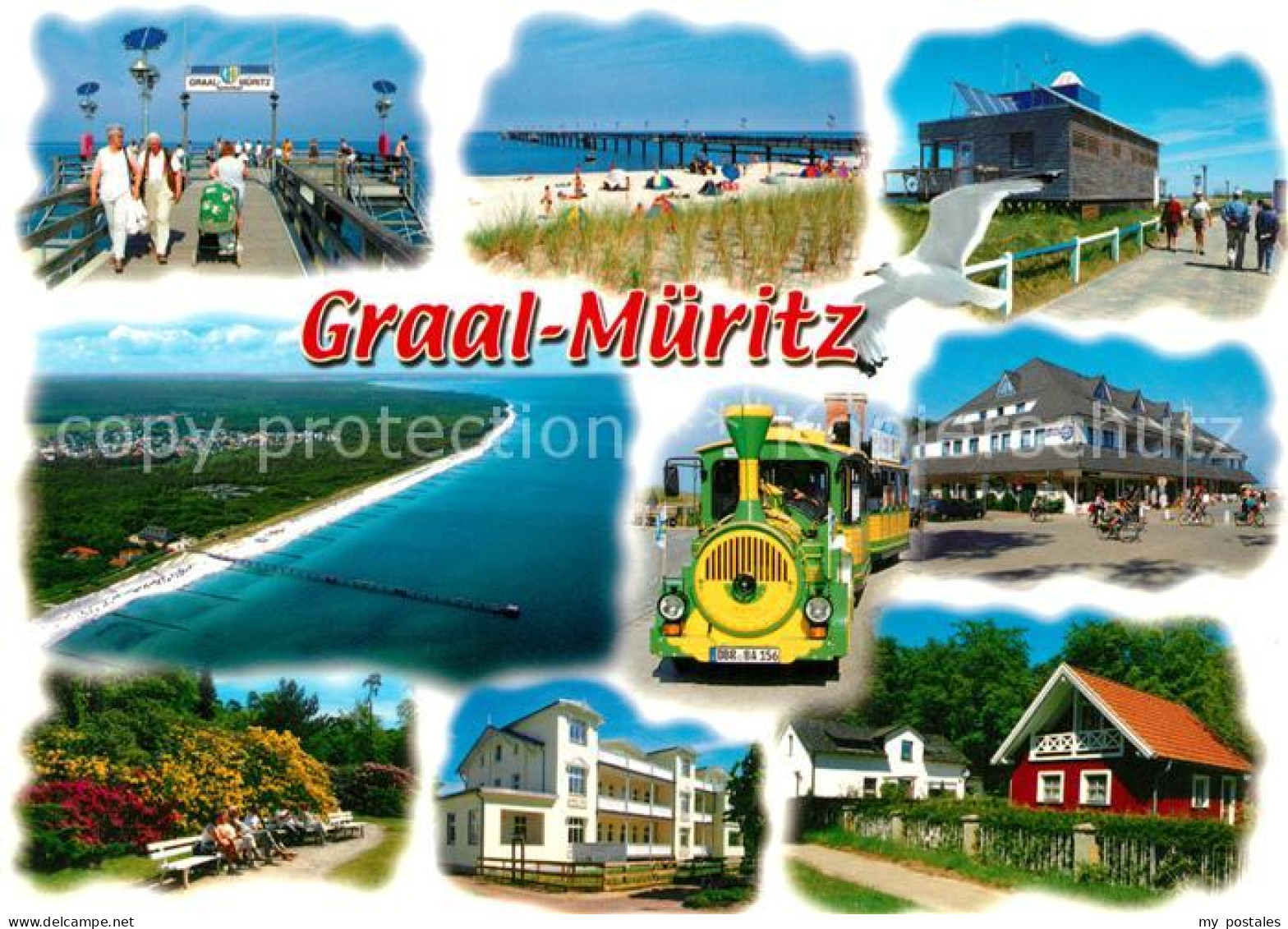 73201782 Graal-Mueritz Ostseebad Strand Parkeisenbahn Seebruecke Panorama  Graal - Graal-Müritz