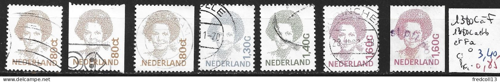 PAYS-BAS 1380 C à F & 1380Ca Et B + 1380 Fa Oblitérés Côte 3.40 € - Used Stamps