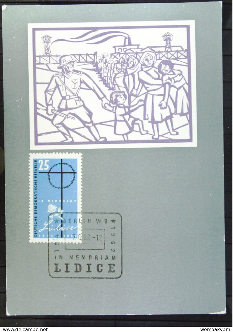 DDR: 2 FDC-Gednkkarten An Den 20. Jahrestag Der Zerstörung Von Lidice (CZ) Vom 7.6.1962  Knr: 891/2 - 1st Day – FDC (sheets)