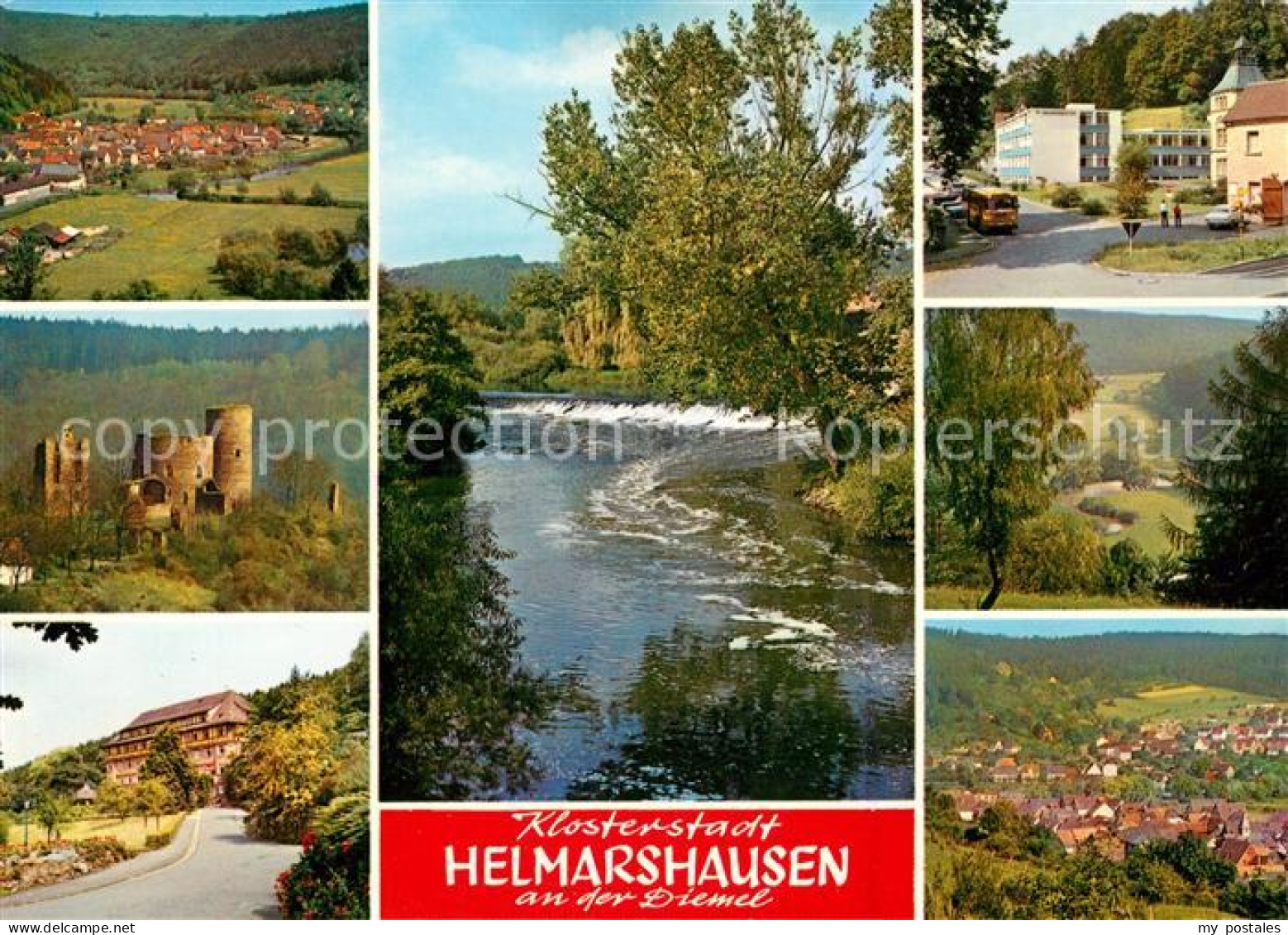 73201591 Helmarshausen Kloster Burgruine Panoramen Helmarshausen - Bad Karlshafen