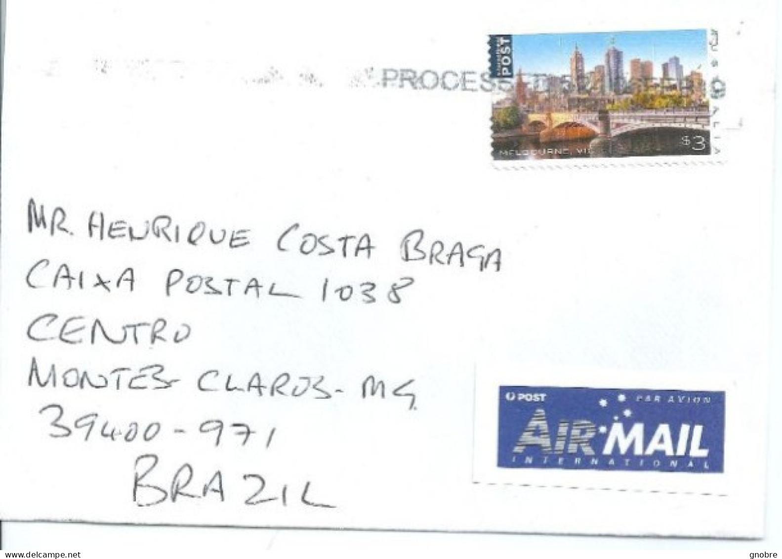 AUSTRALIA COVER TO BRAZIL 2019 - Lettres & Documents