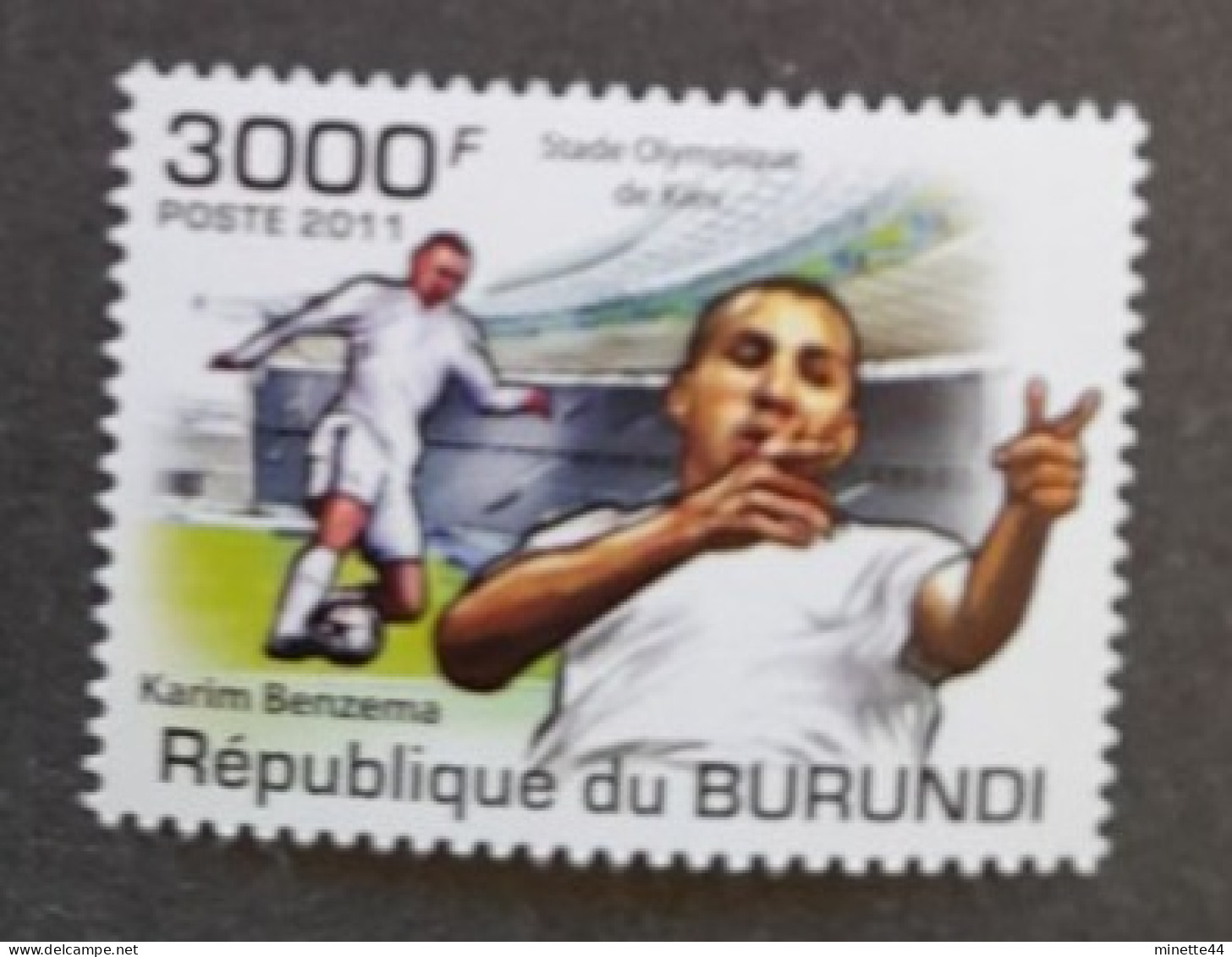 BURUNDI 2011 REAL MADRID BENZEMA  MNH**   FOOTBALL FUSSBALL SOCCER  CALCIO VOETBAL FUTBOL FUTEBOL FOOT - Unused Stamps