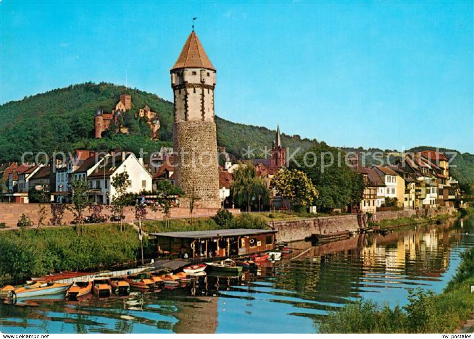 73201528 Wertheim Main Schloss Turm Bootsanlegestelle Panorama Wertheim Main - Wertheim