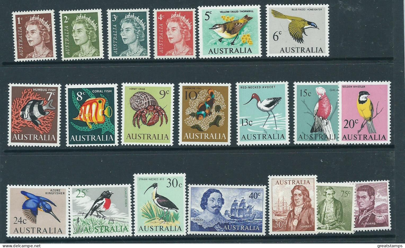 Australia Range To $1 See Scan For Exact Ones . Lhm Very Light Hinged Sg382 - Mint Stamps