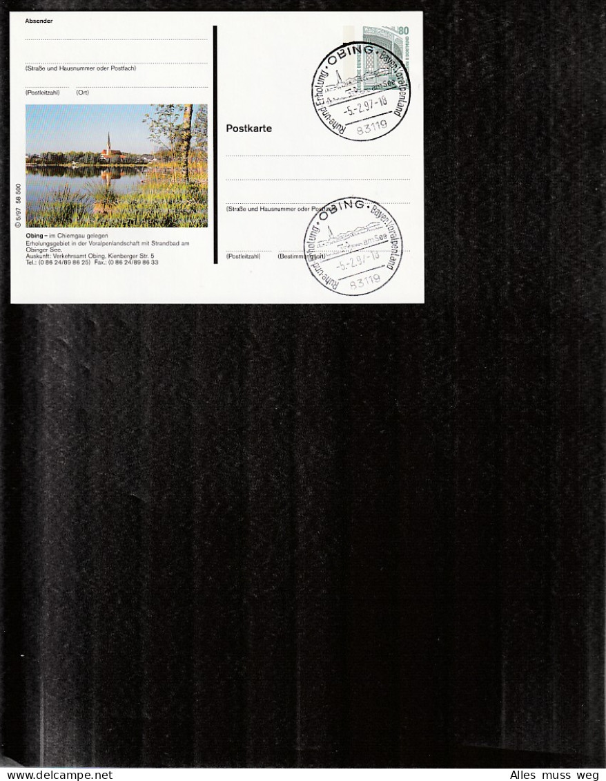 P156 1997/1 - 5 , 5 Verschiedene Gestempelte Karten - Cartes Postales Illustrées - Oblitérées