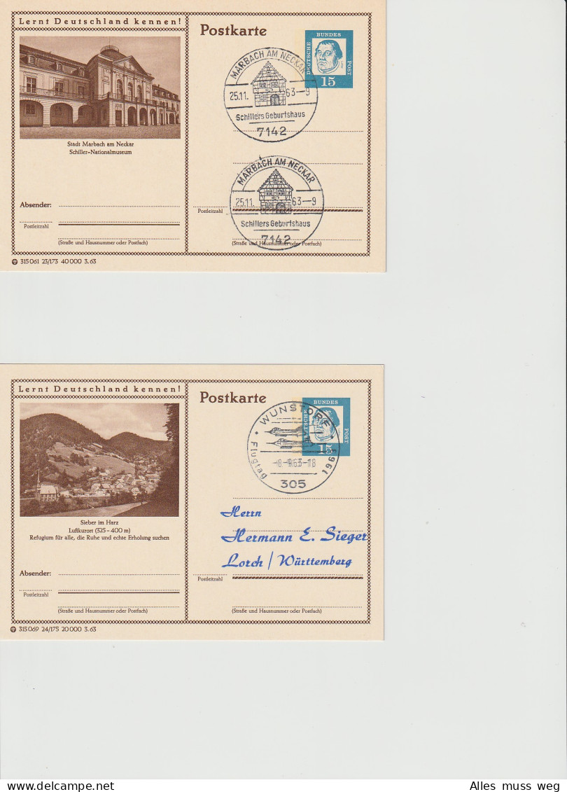 Aus P81 ; 14 Verschiedene Gestempelte Ganzsachen - Illustrated Postcards - Used