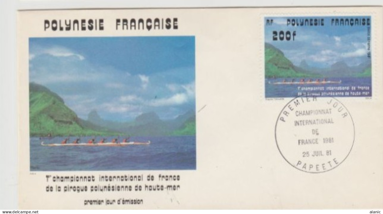 FDC PA 162 - POLYNESIE - Championnat De FRANCE De Pirogues De Haute-mer. - FDC