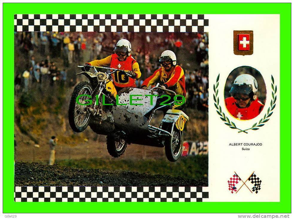 SPORTS MOTO-  No 3 SERIE SIDE CROSS - ALBERT COURAJOD (SUISSE) - MOTO, TRIUMPH (INGLESA) 195 Kg, 62 C.V. - - Motorradsport