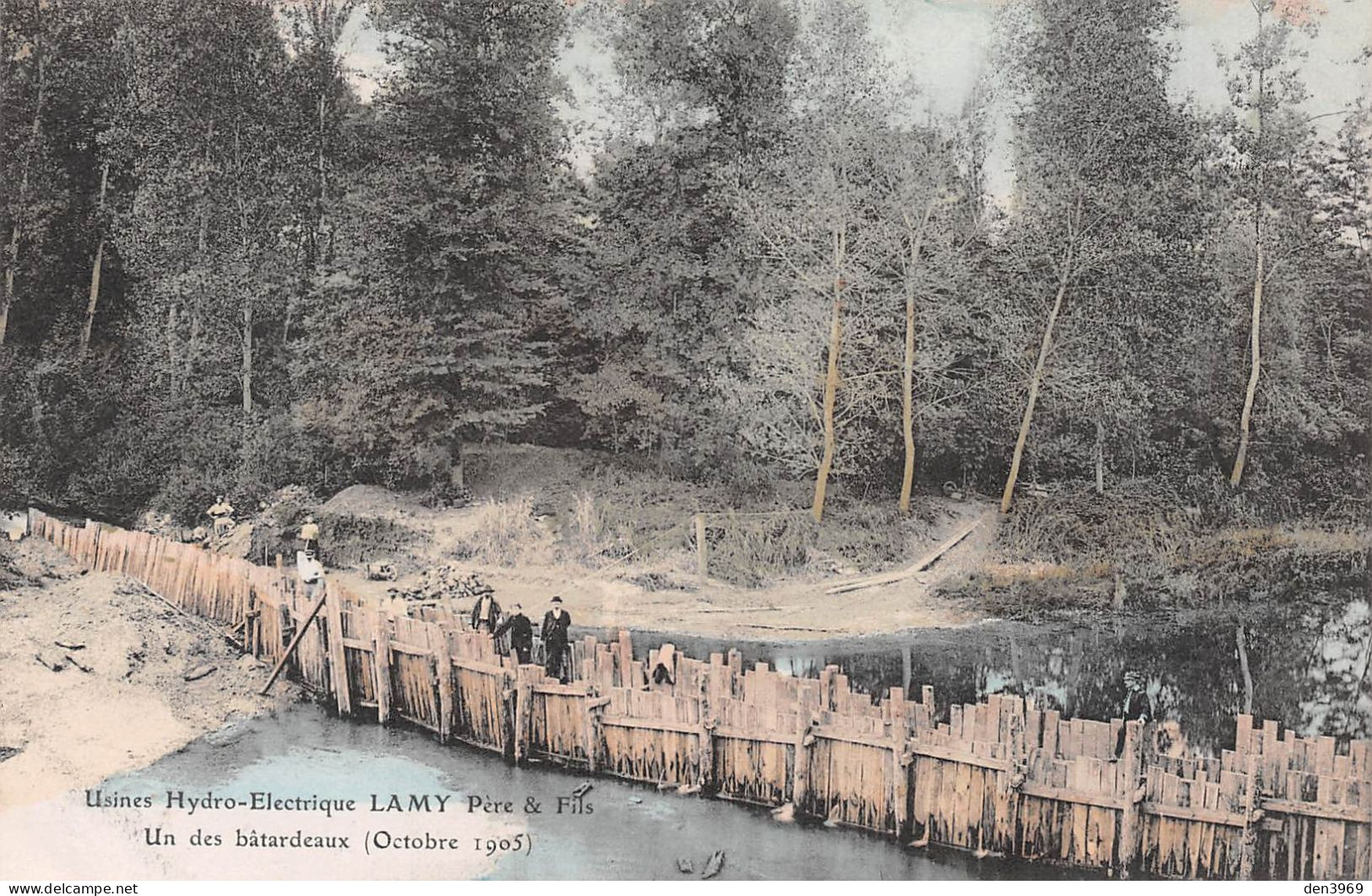 CHENY (Yonne) - Usines Hydro-Electrique Lamy Père & Fils - Un Des Bâtardeaux (Octobre 1905) - Cheny