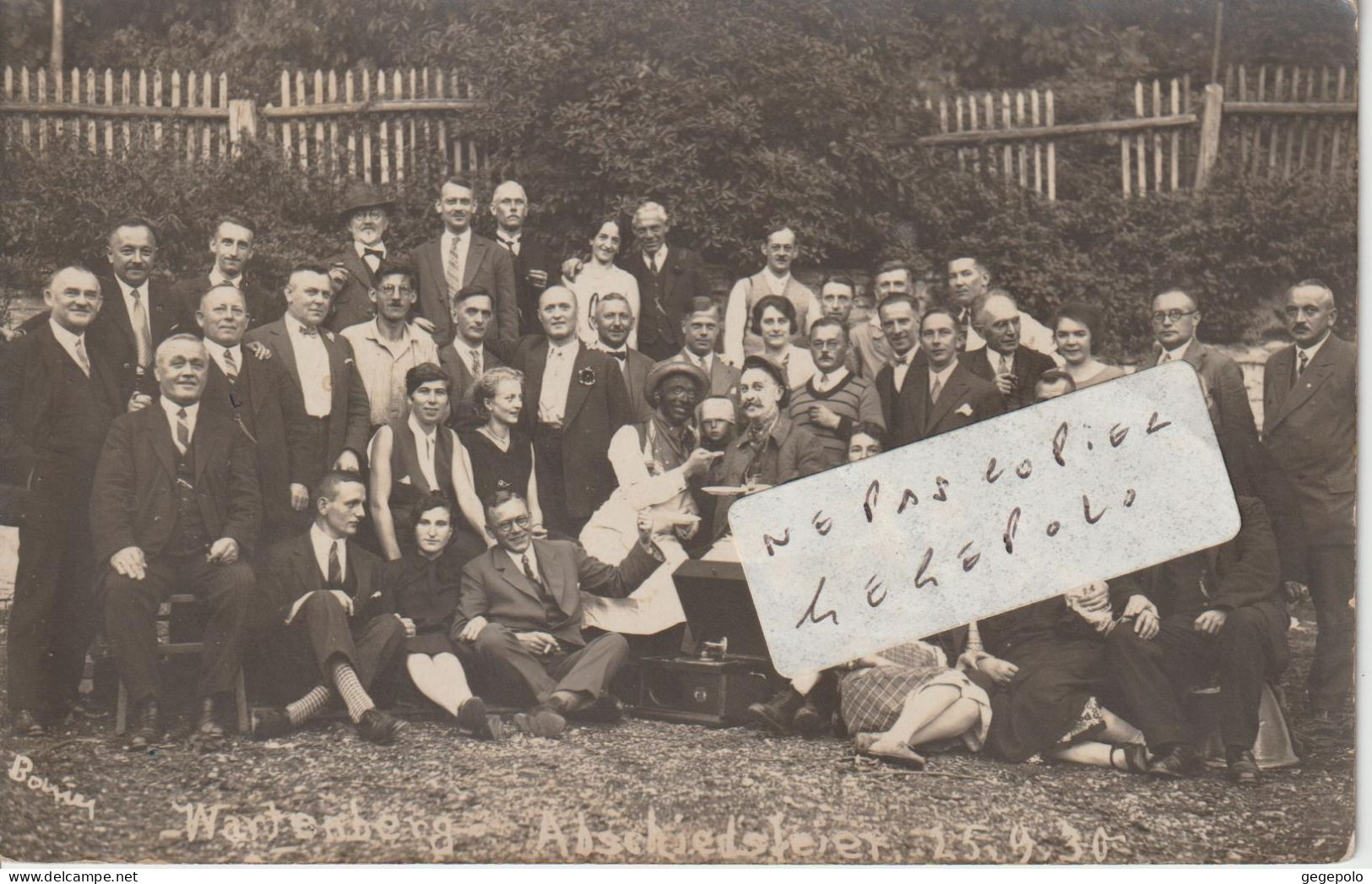 WARTENBERG  - Abschiedsfeier ( Fête D'adieu ) 15/09/1930     ( Carte Photo  ) - Erding