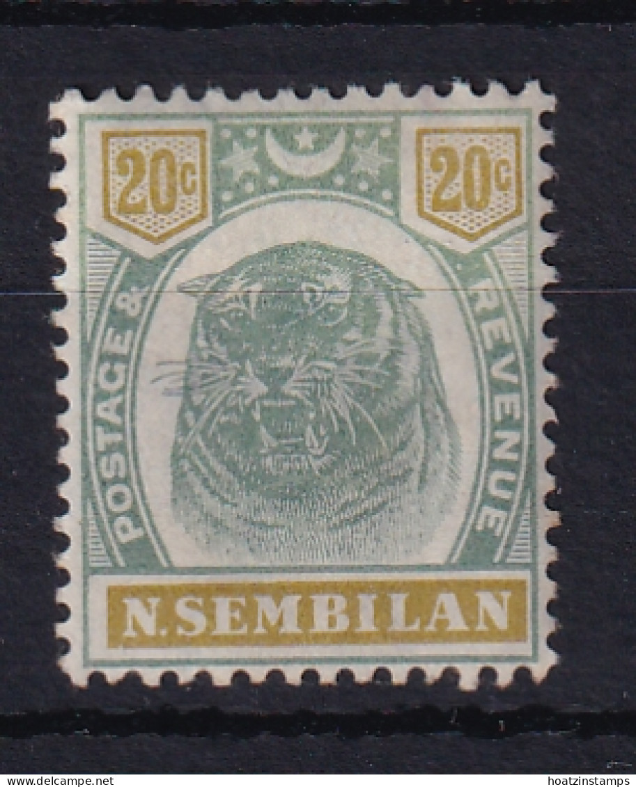 Negri Sembilan: 1895/99   Tiger     SG13    25c     MH - Negri Sembilan