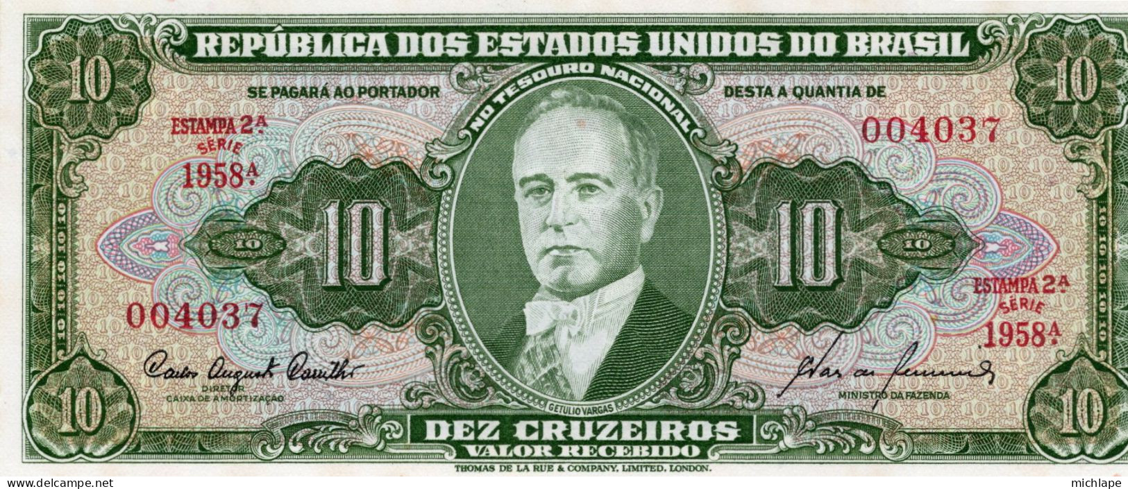 Brésil  10 Cruzeiros  004037   Billet - Brasil