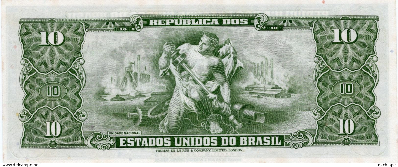 Brésil  10 Cruzeiros  004037   Billet - Brésil