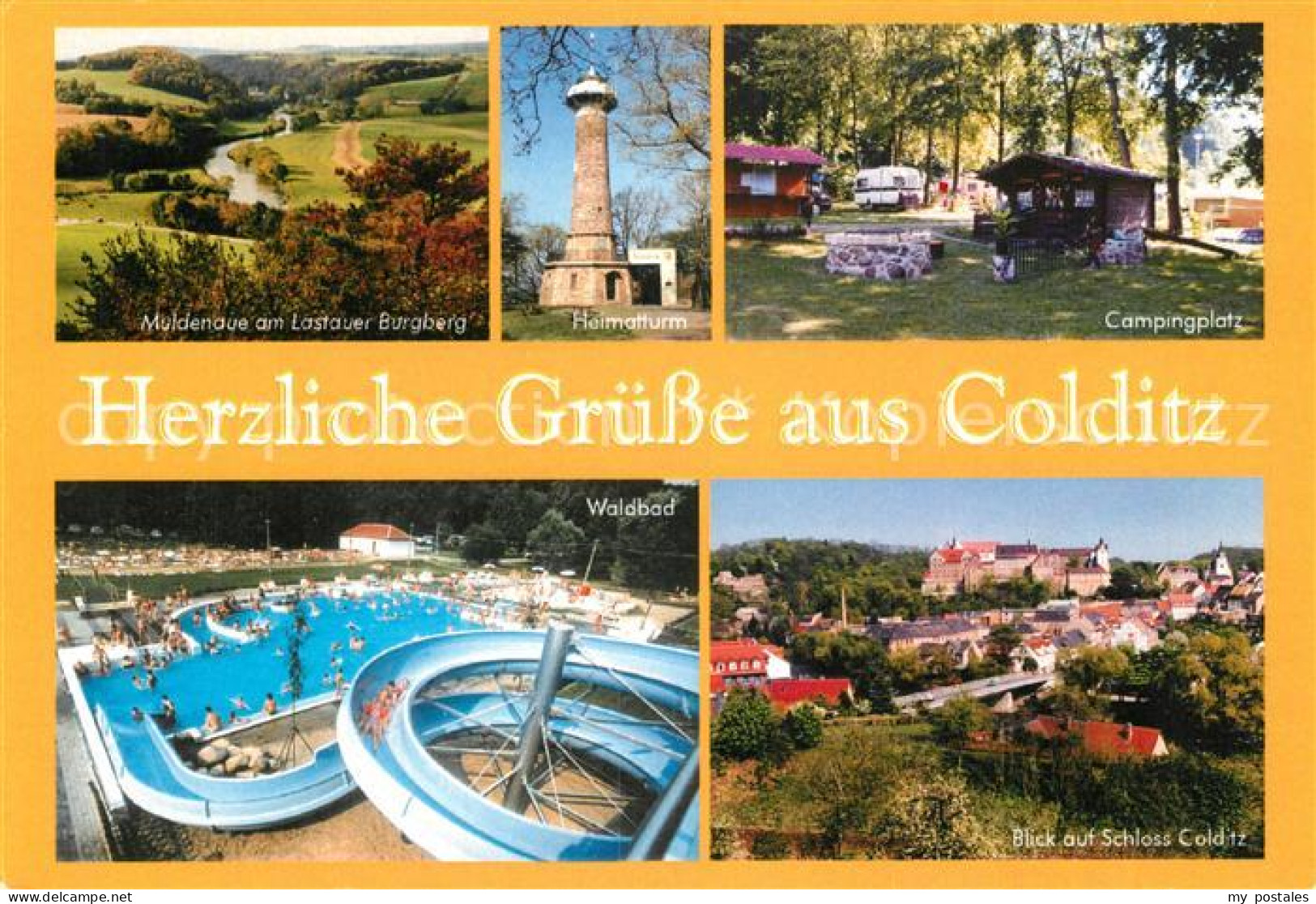 73200873 Colditz Muldenaue Heimatturm Campingplatz Schloss Schwimmbad Colditz - Colditz