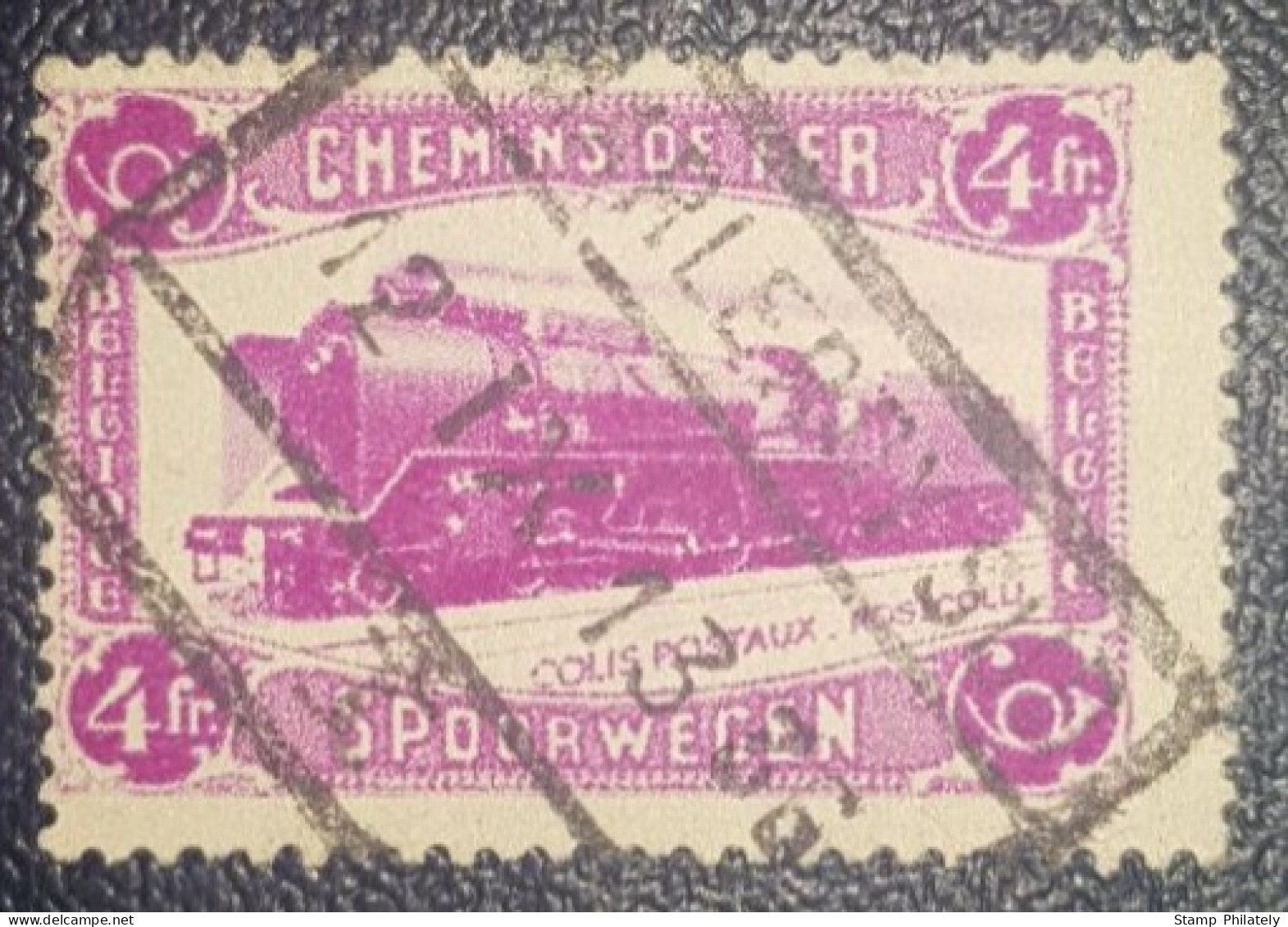 Belgium 4Fr Railway Used Stamp Classic - Afgestempeld