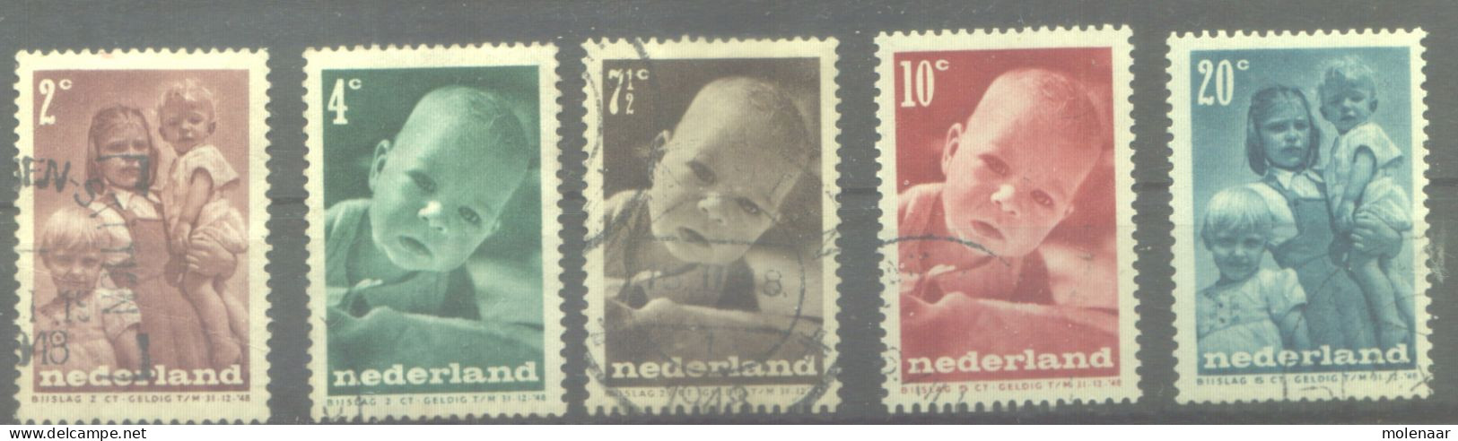 Postzegels > Europa > Nederland > Periode 1891-1948 (Wilhelmina) > 1930-48 > Gebruikt No. 495-499 (11844) - Oblitérés