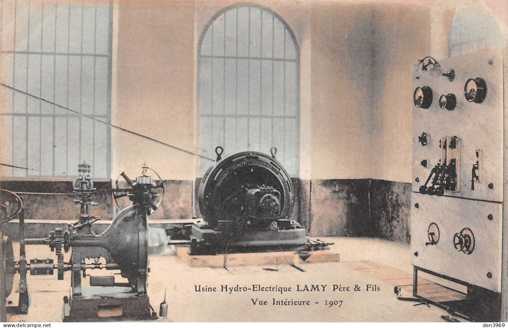 CHENY (Yonne) - Usine Hydro-Electrique Lamy Père & Fils - Vue Intérieure, 1907 - Cheny