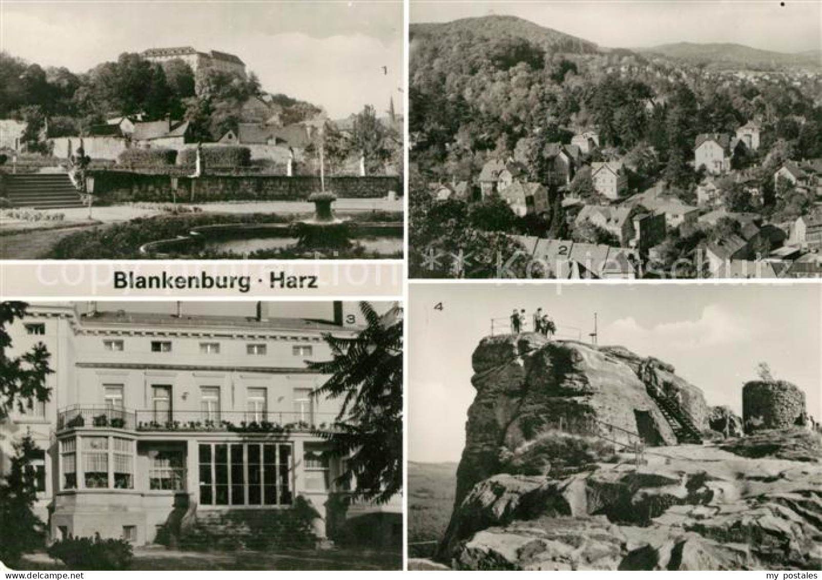 73033614 Blankenburg Harz Terrassengarten Schloss Teufelsbad Burgruine Regenstei - Blankenburg