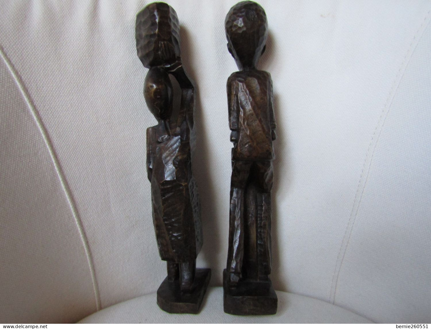 Extraordinaire Sculptures D'un Couple, Tribu Mangbettu - Art Africain