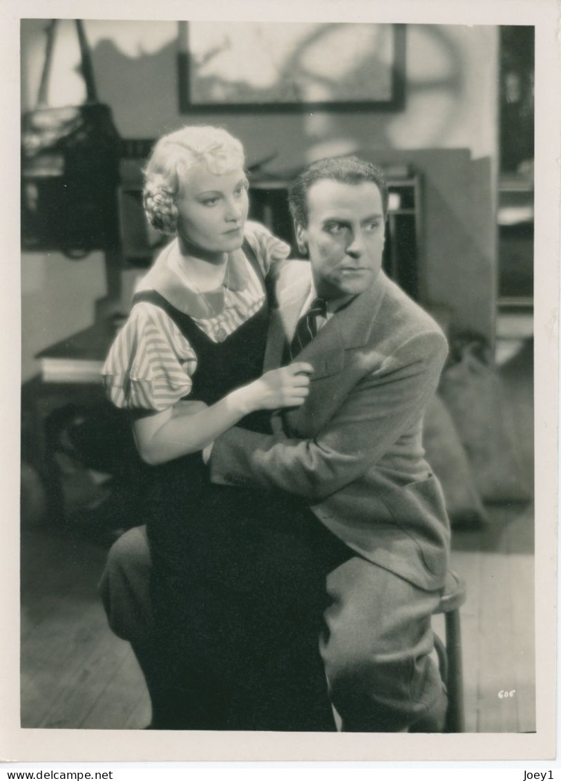 Photo Janine Crispin Et Jean Murat Dans Le Film 2ème Bureau De Pierre Billon En 1935 - Beroemde Personen