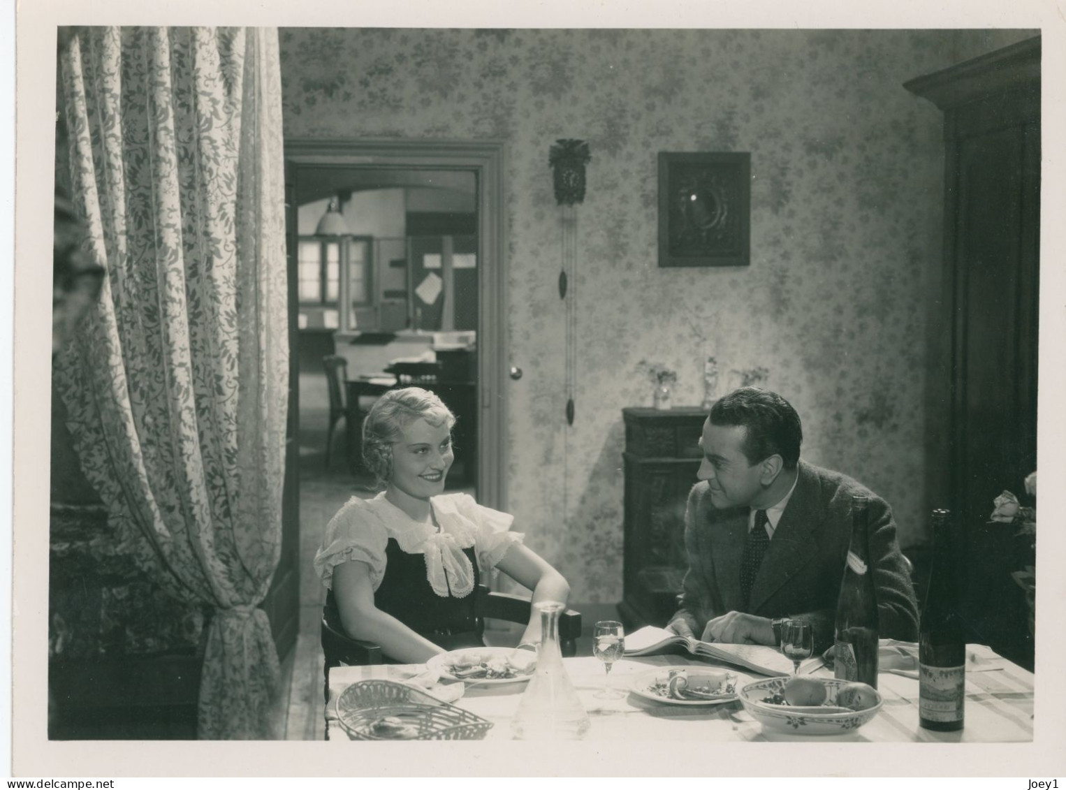 Photo Janine Crispin Et Jean Murat Dans Le Film 2ème Bureau De Pierre Billon En 1935 - Beroemde Personen