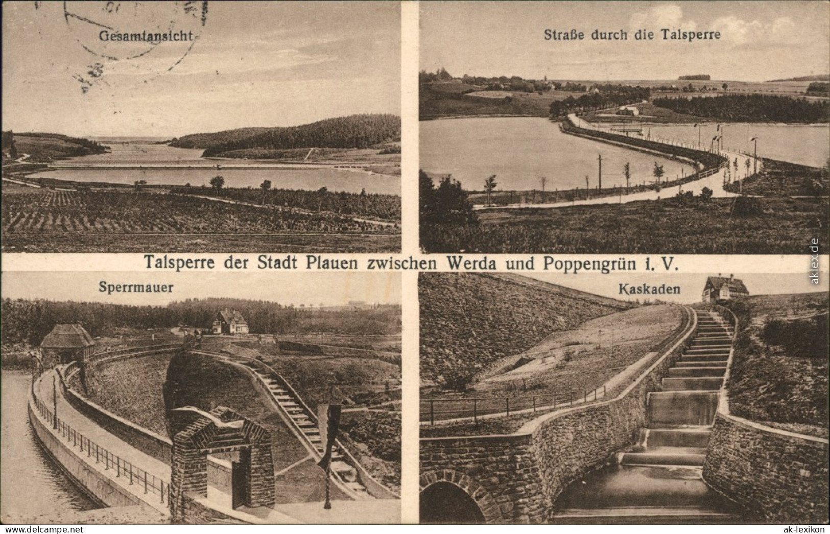 Ruppertsgrün (bei Plauen)-Pöhl 4 Bild Talsperren Der Stadt Plauen 1930  - Poehl